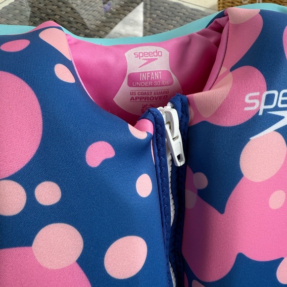 Speedo Pink and Blue Dolphin Swim Vest - Picture 4 of 4